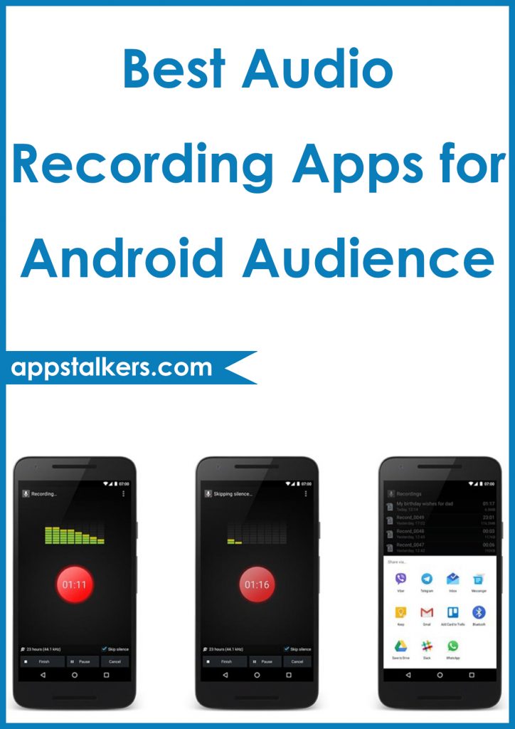 Most Rated Audio Recording Apps for Android Audience Pinterest