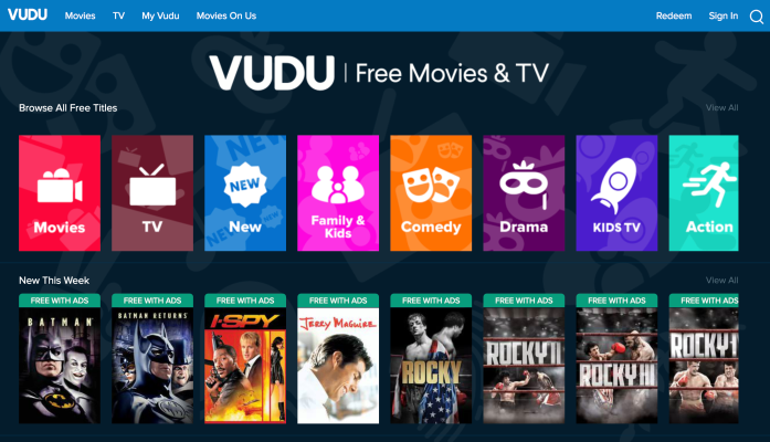 Vudu - Best and Free Movie Apps For Android and iPhone